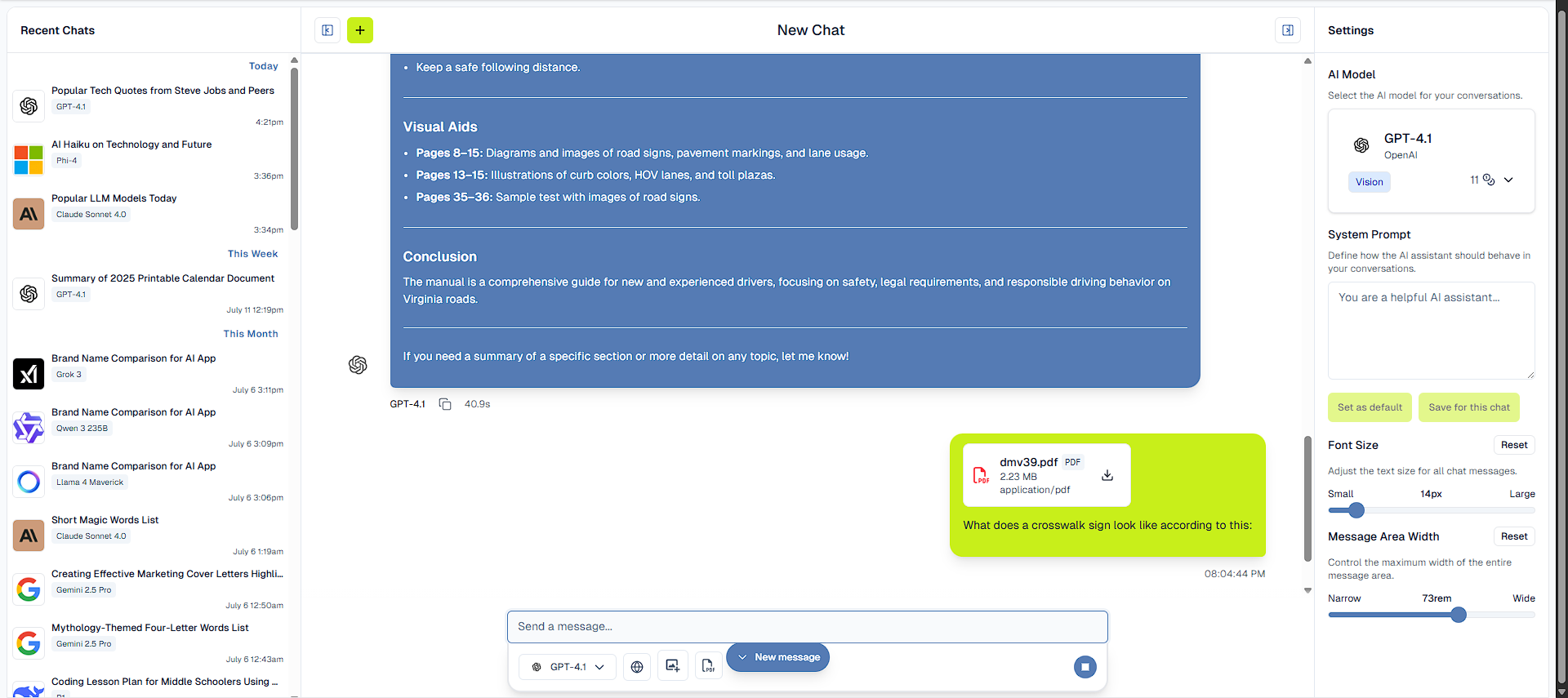 aichatchat chat screenshot